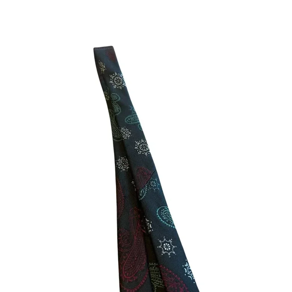 Oscar de la Renta Studio Brown Paisley Print Neck Tie 59